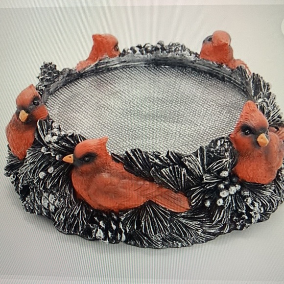 Homeworx Slatkin & Co Red Cardinal Pedestal with 18 oz Joy Candle/ New in Box - Picture 3 of 8